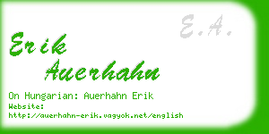 erik auerhahn business card